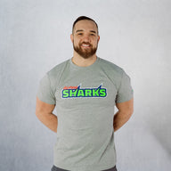 Unisex Heather Gray Alpha Sharks Staple T-Shirt