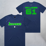 Personalized Sharks Heavyweight Wordmark Tee | Navy