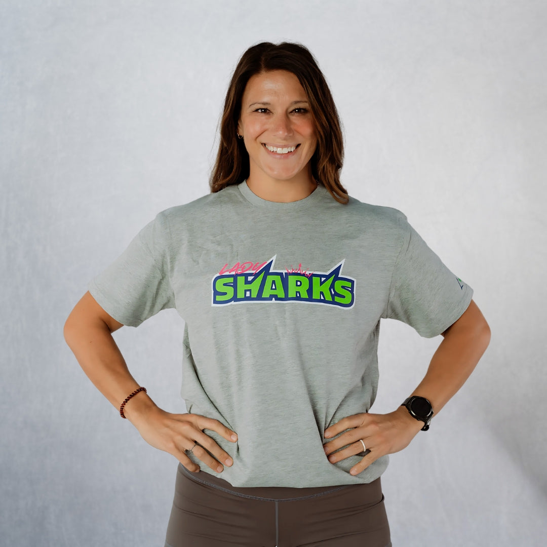 Unisex Heather Gray Lady Sharks Staple T-Shirt