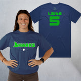 Personalized Sharks Heavyweight Wordmark Tee | Navy