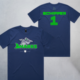Personalized Sharks Heavyweight Classic Tee | Navy