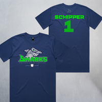 Personalized Sharks Heavyweight Classic Tee | Navy
