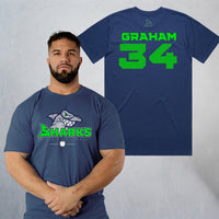 Personalized Sharks Heavyweight Classic Tee | Navy