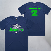 Personalized Sharks Heavyweight Classic Tee | Navy