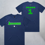 Personalized Sharks Heavyweight Wordmark Tee | Navy