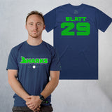 Personalized Sharks Heavyweight Wordmark Tee | Navy