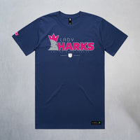 Personalized Lady Sharks Heavyweight Classic Tee | Navy