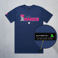 Personalized Lady Sharks Heavyweight Classic Tee | Navy