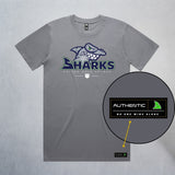 Personalized Sharks Heavyweight Classic Tee | Grey