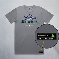 Personalized Sharks Heavyweight Classic Tee | Grey