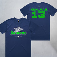 Personalized Sharks Heavyweight Classic Tee | Navy
