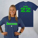 Personalized Sharks Heavyweight Wordmark Tee | Navy