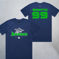 Personalized Sharks Heavyweight Classic Tee | Navy