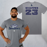Personalized Sharks Heavyweight Classic Tee | Grey