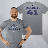 Personalized Sharks Heavyweight Classic Tee | Grey