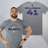 Personalized Sharks Heavyweight Classic Tee | Grey