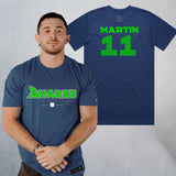 Personalized Sharks Heavyweight Wordmark Tee | Navy