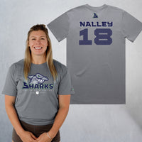 Personalized Sharks Heavyweight Classic Tee | Grey