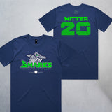 Personalized Sharks Heavyweight Classic Tee | Navy