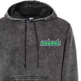 Unisex Vintage Black Pullover Hoodie | 2025 Official SWFL Sharks Warm Up Gear