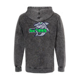 Unisex Vintage Black Pullover Hoodie | 2025 Official SWFL Sharks Warm Up Gear