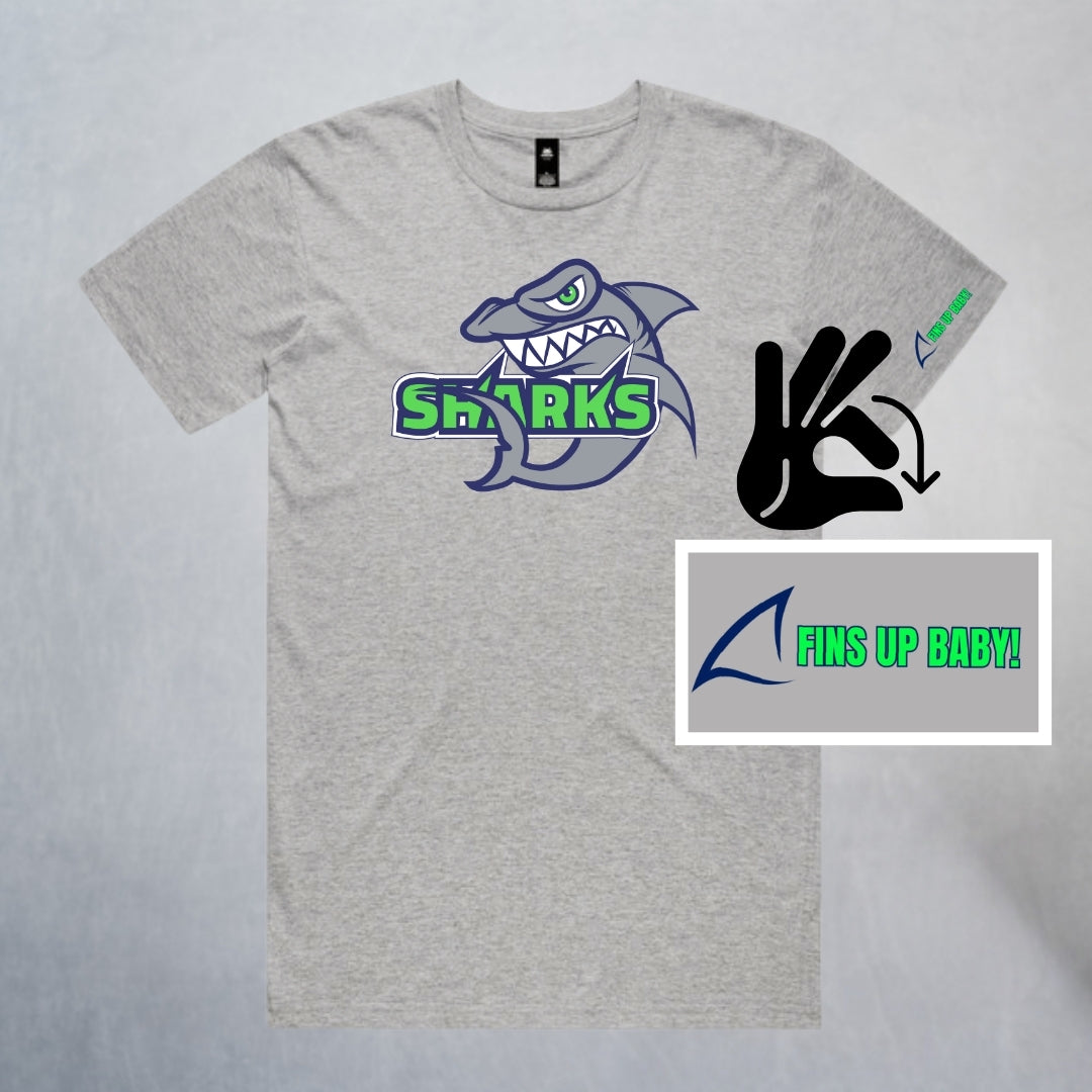 Unisex Heather Gray Classic Sharks Staple T-Shirt