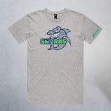 Unisex Heather Gray Classic Sharks Staple T-Shirt