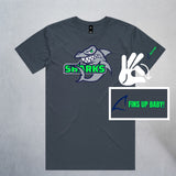 Unisex Petrol Blue Classic Sharks Staple T-Shirt