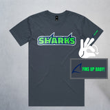 Unisex Petrol Blue Sharks Staple T-Shirt