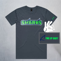 Unisex Petrol Blue Sharks Staple T-Shirt