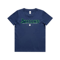 Unisex Youth Sharks Wordmark Navy