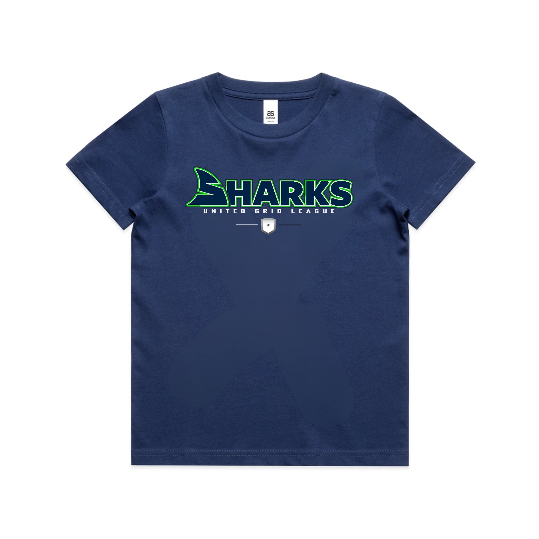 Unisex Youth Sharks Wordmark Navy