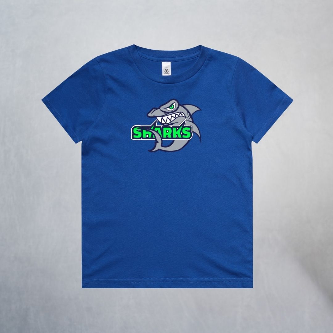Unisex Youth Royal Blue Classic Sharks Staple T-Shirt