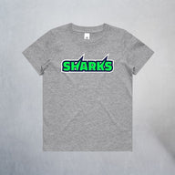 Unisex Youth Athletic Heather Sharks Staple T-Shirt