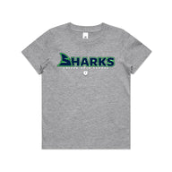 Unisex Youth Athletic Heather Sharks Wordmark