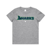 Unisex Youth Athletic Heather Sharks Wordmark
