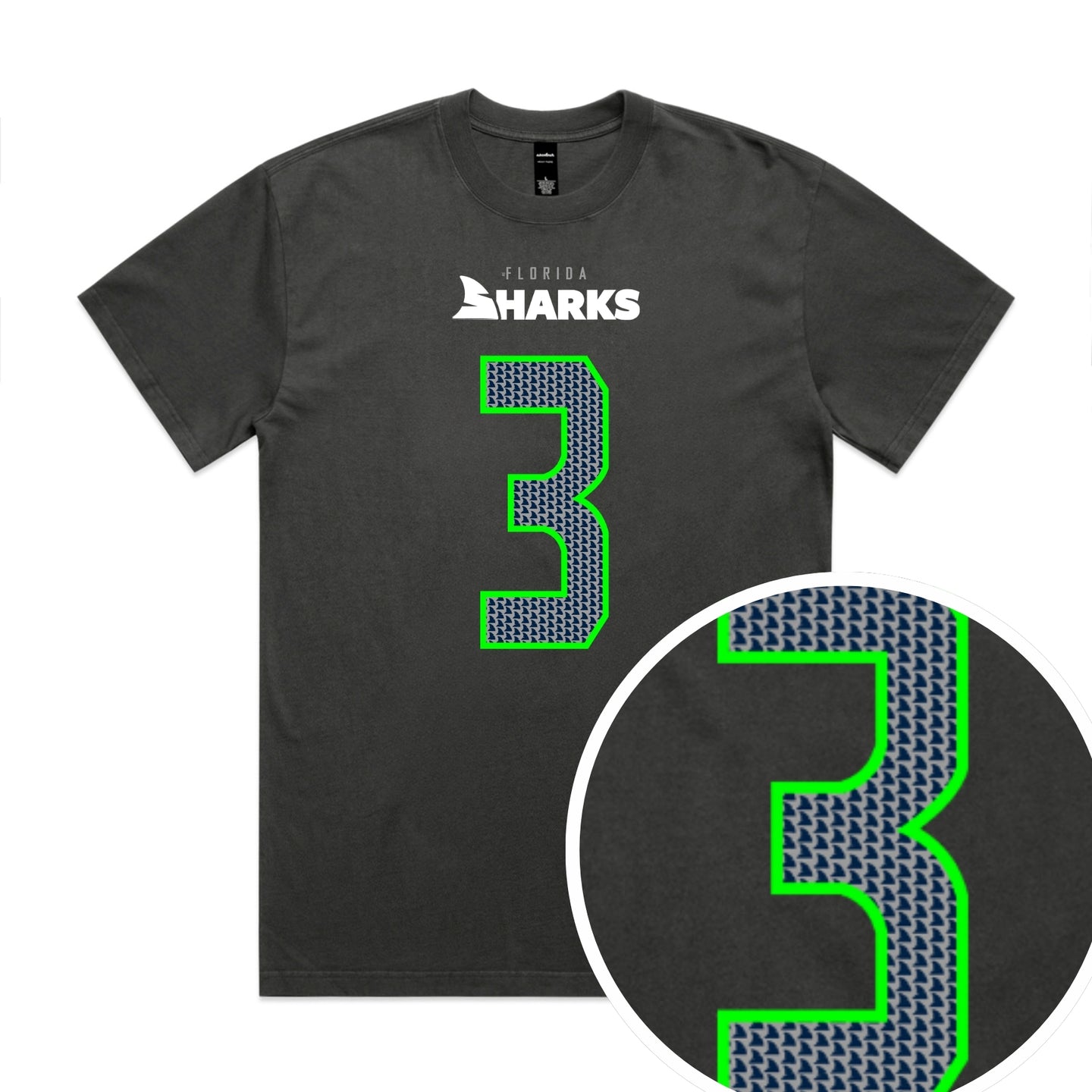 Zaien Zafra SW Florida Sharks Carbon Fin - Boxy Fit
